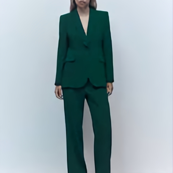 Zara flowy pants green sizes M, last one BNWT - Picture 2 of 10